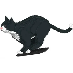 Jekca - Tuxedo Cat 06S - Lego - Sculpture - Construction - 4D - Brick Animals - Toys - Avvenice