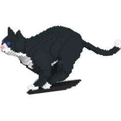 Jekca - Tuxedo Cat 06S - Lego - Sculpture - Construction - 4D - Brick Animals - Toys - Avvenice