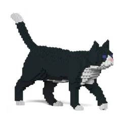 Jekca - Tuxedo Cat 02S - Lego - Sculpture - Construction - 4D - Brick Animals - Toys - Avvenice