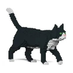 Jekca - Tuxedo Cat 02S - Lego - Sculpture - Construction - 4D - Brick Animals - Toys - Avvenice