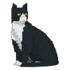 Jekca - Tuxedo Cat 01S - Lego - Sculpture - Construction - 4D - Brick Animals - Toys - Avvenice