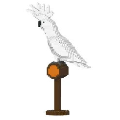 Jekca - Umbrella Cockatoo 01S - Lego - Sculpture - Construction - 4D - Brick Animals - Toys - Avvenice
