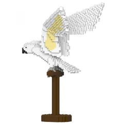 Jekca - Umbrella Cockatoo 02S - Lego - Sculpture - Construction - 4D - Brick Animals - Toys - Avvenice