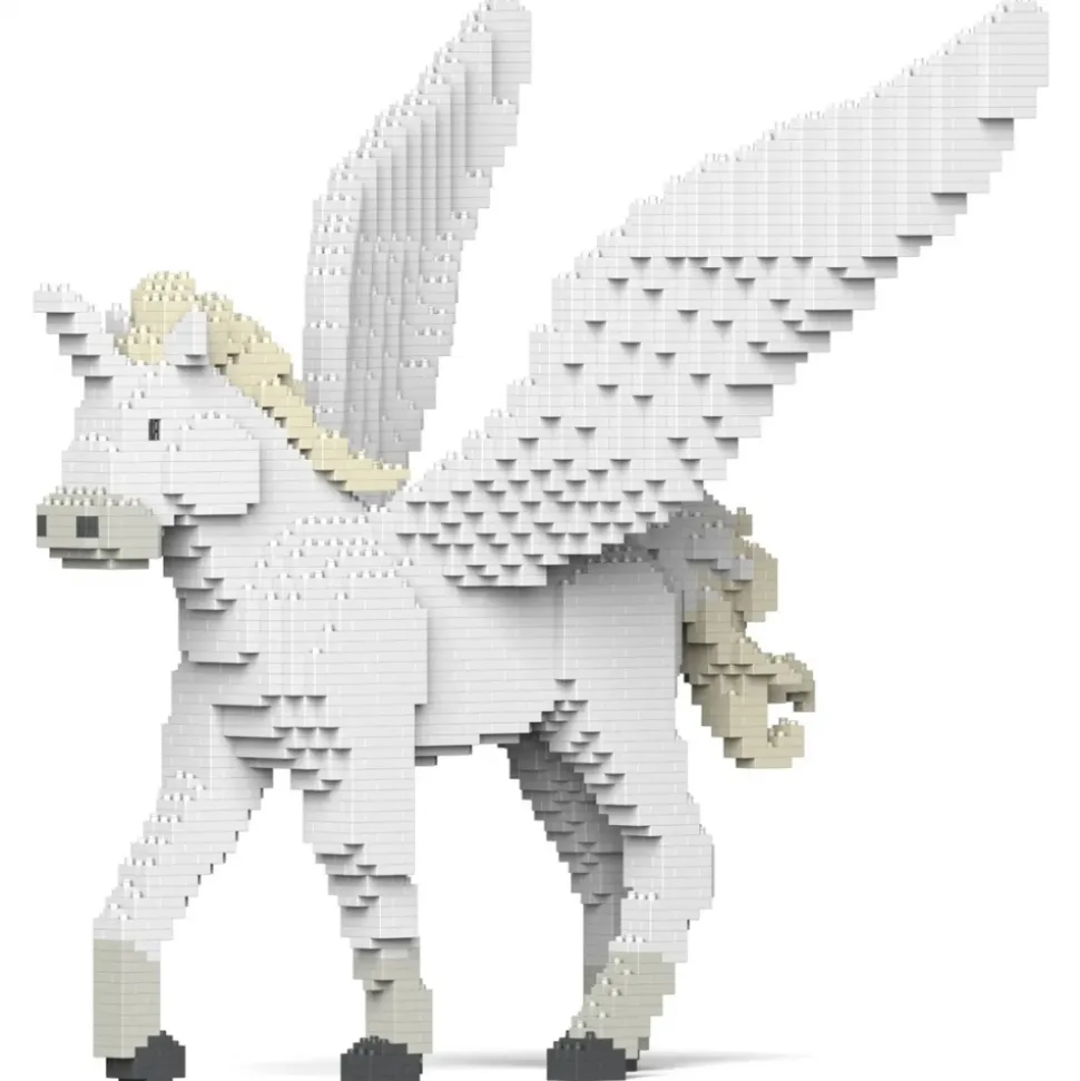 Jekca - Unicorn 02 - Big - Lego - Sculpture - Construction - 4D - Brick Animals - Toys - Avvenice