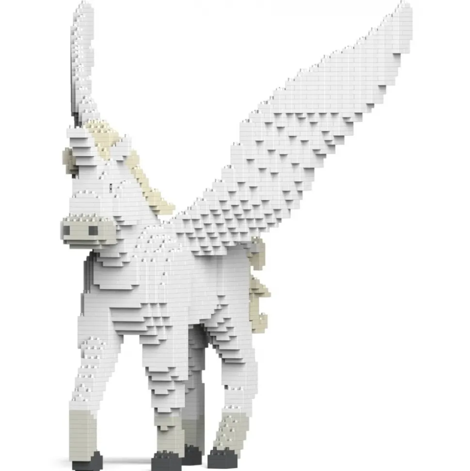 Jekca - Unicorn 02 - Big - Lego - Sculpture - Construction - 4D - Brick Animals - Toys - Avvenice