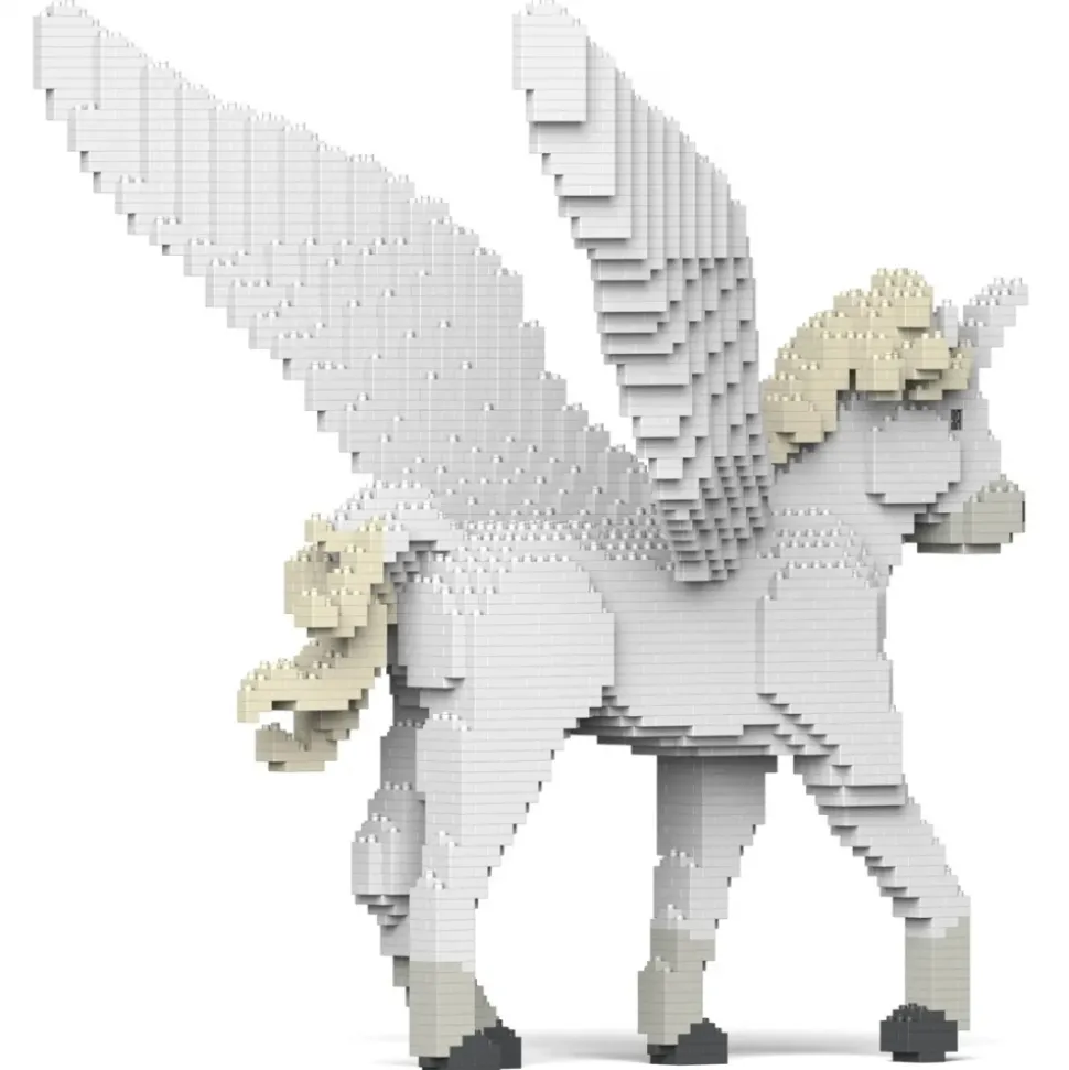 Jekca - Unicorn 02 - Big - Lego - Sculpture - Construction - 4D - Brick Animals - Toys - Avvenice