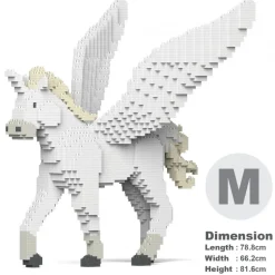 Jekca - Unicorn 02 - Big - Lego - Sculpture - Construction - 4D - Brick Animals - Toys - Avvenice