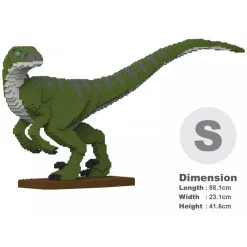 Jekca - Velociraptor 01S-M01 - Lego - Sculpture - Construction - 4D - Brick Animals - Toys - Avvenice