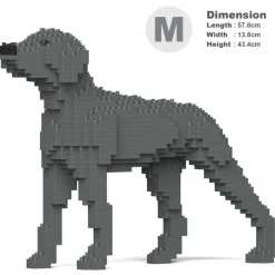 Jekca - Weimaraner 01 - Big - Lego - Sculpture - Construction - 4D - Brick Animals - Toys - Avvenice