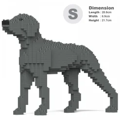 Jekca - Weimaraner 01S - Lego - Sculpture - Construction - 4D - Brick Animals - Toys - Avvenice