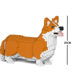 Jekca - Welsh Corgi - Dog - 02S-M01 - Lego - Sculpture - Construction - 4D - Brick Animals - Toys - Avvenice