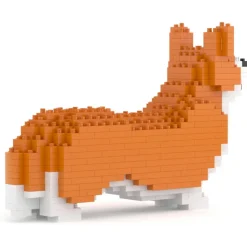 Jekca - Welsh Corgi Mini 01 - Big - Lego - Sculpture - Construction - 4D - Brick Animals - Toys - Avvenice