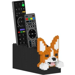 Jekca - Welsh Corgi Remote Control Rack 01S - Lego - Sculpture - Construction - 4D - Brick Animals - Toys - Avvenice