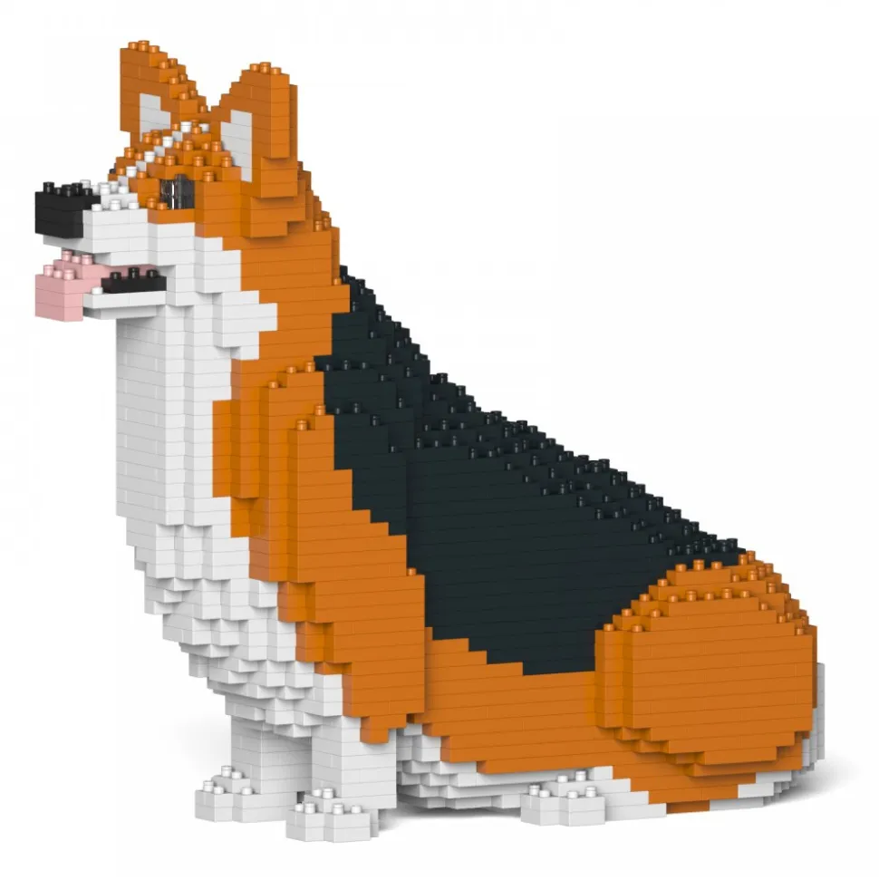 Jekca - Welsh Corgi 03S-M02 - Lego - Sculpture - Construction - 4D - Brick Animals - Toys - Avvenice