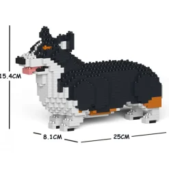 Jekca - Welsh Corgi 01S-M03 - Lego - Sculpture - Construction - 4D - Brick Animals - Toys - Avvenice