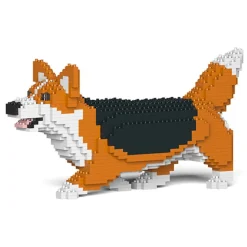 Jekca - Welsh Corgi 04S-M02 - Lego - Sculpture - Construction - 4D - Brick Animals - Toys - Avvenice