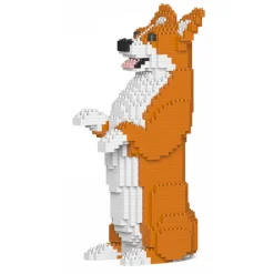 Jekca - Welsh Corgi 05S-M01 - Lego - Sculpture - Construction - 4D - Brick Animals - Toys - Avvenice