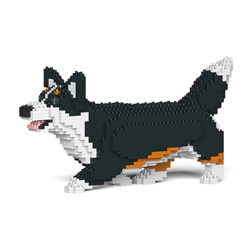 Jekca - Welsh Corgi 04S-M03 - Lego - Sculpture - Construction - 4D - Brick Animals - Toys - Avvenice