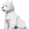 Jekca - West Highland White Terrier 03 - Big - Lego - Sculpture - Construction - 4D - Brick Animals - Toys - Avvenice