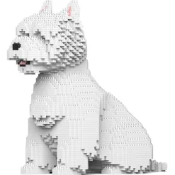 Jekca - West Highland White Terrier 03 - Big - Lego - Sculpture - Construction - 4D - Brick Animals - Toys - Avvenice