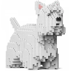 Jekca - West Highland White Terrier 01 - Big - Lego - Sculpture - Construction - 4D - Brick Animals - Toys - Avvenice