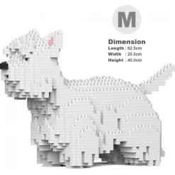 Jekca - West Highland White Terrier 01 - Big - Lego - Sculpture - Construction - 4D - Brick Animals - Toys - Avvenice