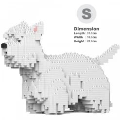 Jekca - West Highland White Terrier 01S - Lego - Sculpture - Construction - 4D - Brick Animals - Toys - Avvenice