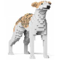 Jekca - Whippet Dog 01 - Big - Lego - Sculpture - Construction - 4D - Brick Animals - Toys - Avvenice