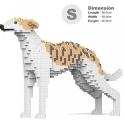 Jekca - Whippet Dog 01S - Lego - Sculpture - Construction - 4D - Brick Animals - Toys - Avvenice