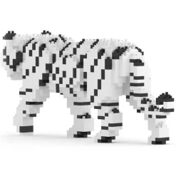 Jekca - White Tiger 01 - Big - Lego - Sculpture - Construction - 4D - Brick Animals - Toys - Avvenice