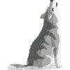 Jekca - Wolf 01 - Big - Lego - Sculpture - Construction - 4D - Brick Animals - Toys - Avvenice
