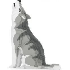 Jekca - Wolf 01 - Big - Lego - Sculpture - Construction - 4D - Brick Animals - Toys - Avvenice
