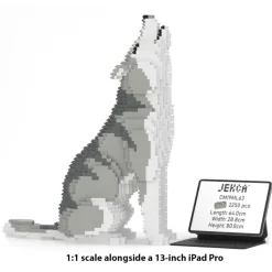 Jekca - Wolf 01 - Big - Lego - Sculpture - Construction - 4D - Brick Animals - Toys - Avvenice