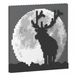 Jekca - Xmas Brick Painting 03S (30x30cm) - Lego - Sculpture - Construction - 4D - Brick Animals - Toys - Avvenice