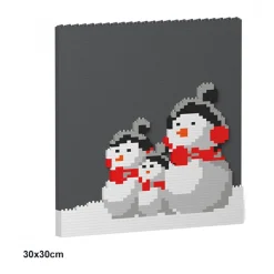 Jekca - Xmas Brick Painting 01S (30x30cm) - Lego - Sculpture - Construction - 4D - Brick Animals - Toys - Avvenice