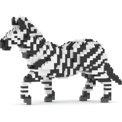 Jekca - Zebra 01 - Big - Lego - Sculpture - Construction - 4D - Brick Animals - Toys - Avvenice