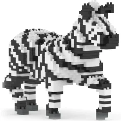 Jekca - Zebra 01 - Big - Lego - Sculpture - Construction - 4D - Brick Animals - Toys - Avvenice