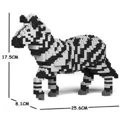 Jekca - Zebra 01S - Lego - Sculpture - Construction - 4D - Brick Animals - Toys - Avvenice