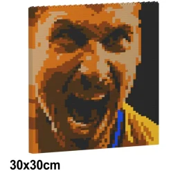 Jekca - Zlatan Ibrahimovic Brick Painting 03S - Lego - Sculpture - Construction - 4D - Brick Animals - Toys - Avvenice