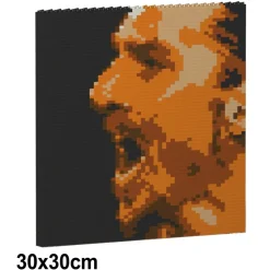 Jekca - Zlatan Ibrahimovic Brick Painting 02S - Lego - Sculpture - Construction - 4D - Brick Animals - Toys - Avvenice