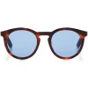 Jimmy Choo - Albert - Blue Avio Lenses and Havana Black Acetate Oval Frame Sunglasses - Avvenice