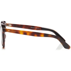 Jimmy Choo - Albert - Blue Avio Lenses and Havana Black Acetate Oval Frame Sunglasses - Avvenice
