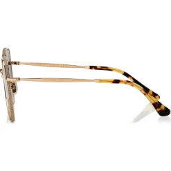 Jimmy Choo - Aline - Grey Shaded Gold Mirror Square Sunglasses - Jimmy Choo Eyewear - Avvenice