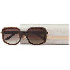 Jimmy Choo - Amada - Grey Shaded Cat Eye Sunglasses with Nude Frame - Jimmy Choo Eyewear - Avvenice