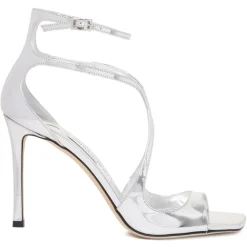 Jimmy Choo - Azia Sandals - Silver - Jimmy Choo Exclusive Luxury Collection - Avvenice