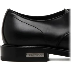Jimmy Choo - Calf Leather Ray Derby Shoes - Black - Jimmy Choo Exclusive Luxury Collection - Avvenice