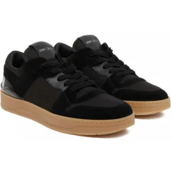 Jimmy Choo - Calf Leather Florent Low-Top Sneakers - Black Honey Brown - Jimmy Choo Exclusive Luxury Collection - Avvenice