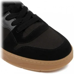 Jimmy Choo - Calf Leather Florent Low-Top Sneakers - Black Honey Brown - Jimmy Choo Exclusive Luxury Collection - Avvenice
