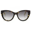 Jimmy Choo - Chana - Havana Acetate Cat-Eye Sunglasses with Rose Gold Chain Metal Detailing - Sunglasses - Jimmy Choo Eyewear - Avvenice