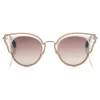 Jimmy Choo - Dhelia - Nude and Palladium Metal Sunglasses - Sunglasses - Jimmy Choo Eyewear - Avvenice